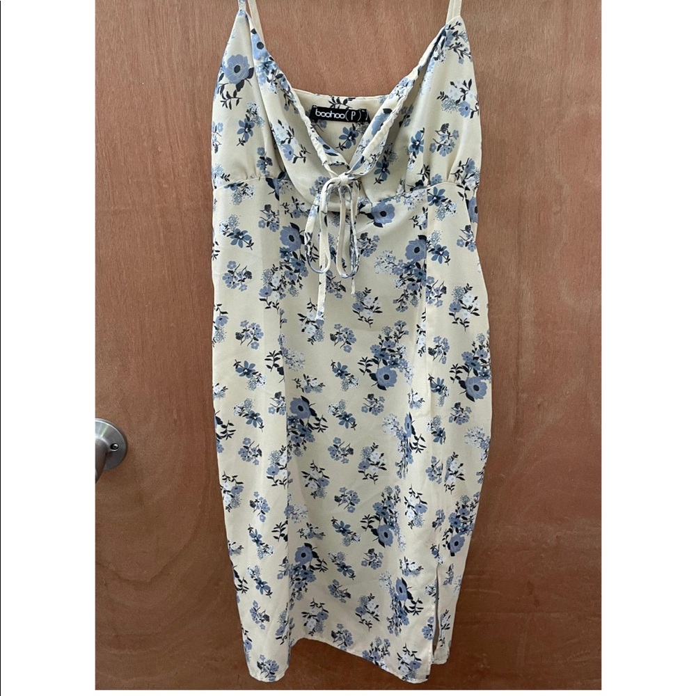 Boohoo Yellow Floral Dress